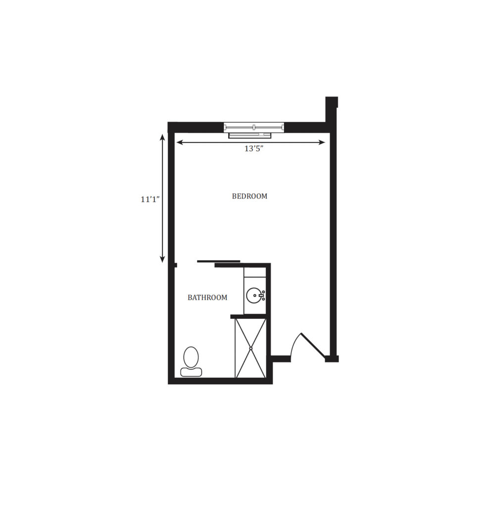 Memory Care Lincoln Suite floor plan image.